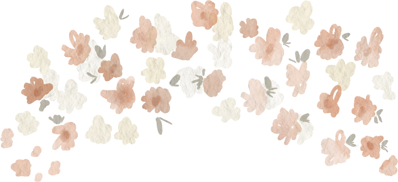 Pastel colored flowers